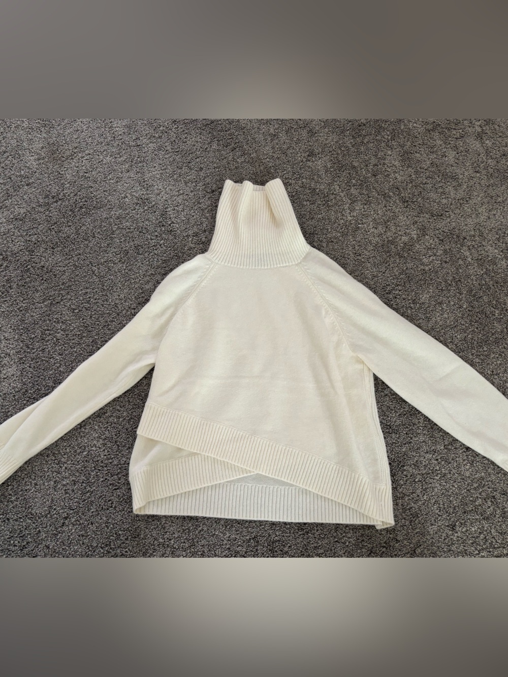 Ann Taylor Cream Turtleneck Sweater
